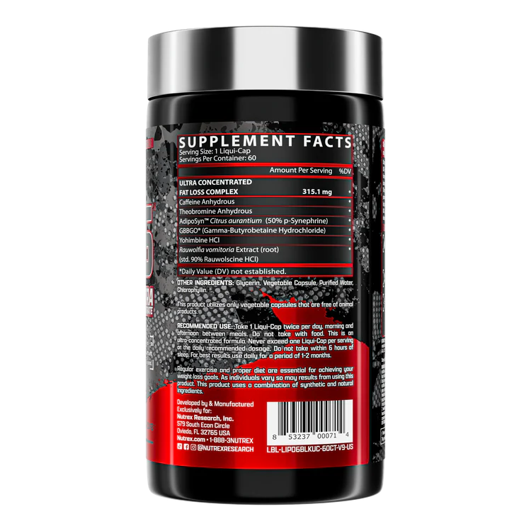 Lipo 6 Black Ultra Concentrado - 60 Cápsulas