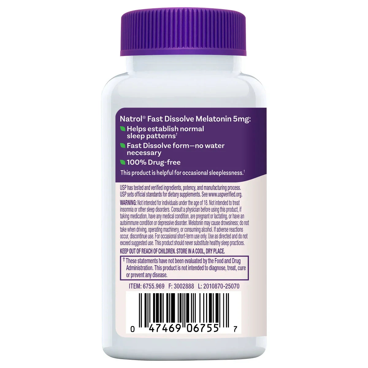 Melatonina Natrol 5MG - 250 Tabletes (8 Messes)